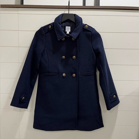 GAP girls navy trench coat - Picture 1 of 2